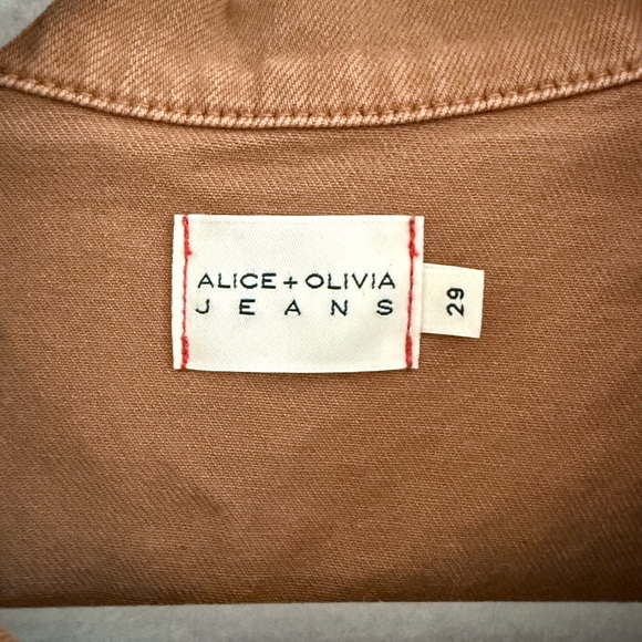 Alice + Olivia Camel Jean Short Romper Jumpsuit - Picture 6 of 12